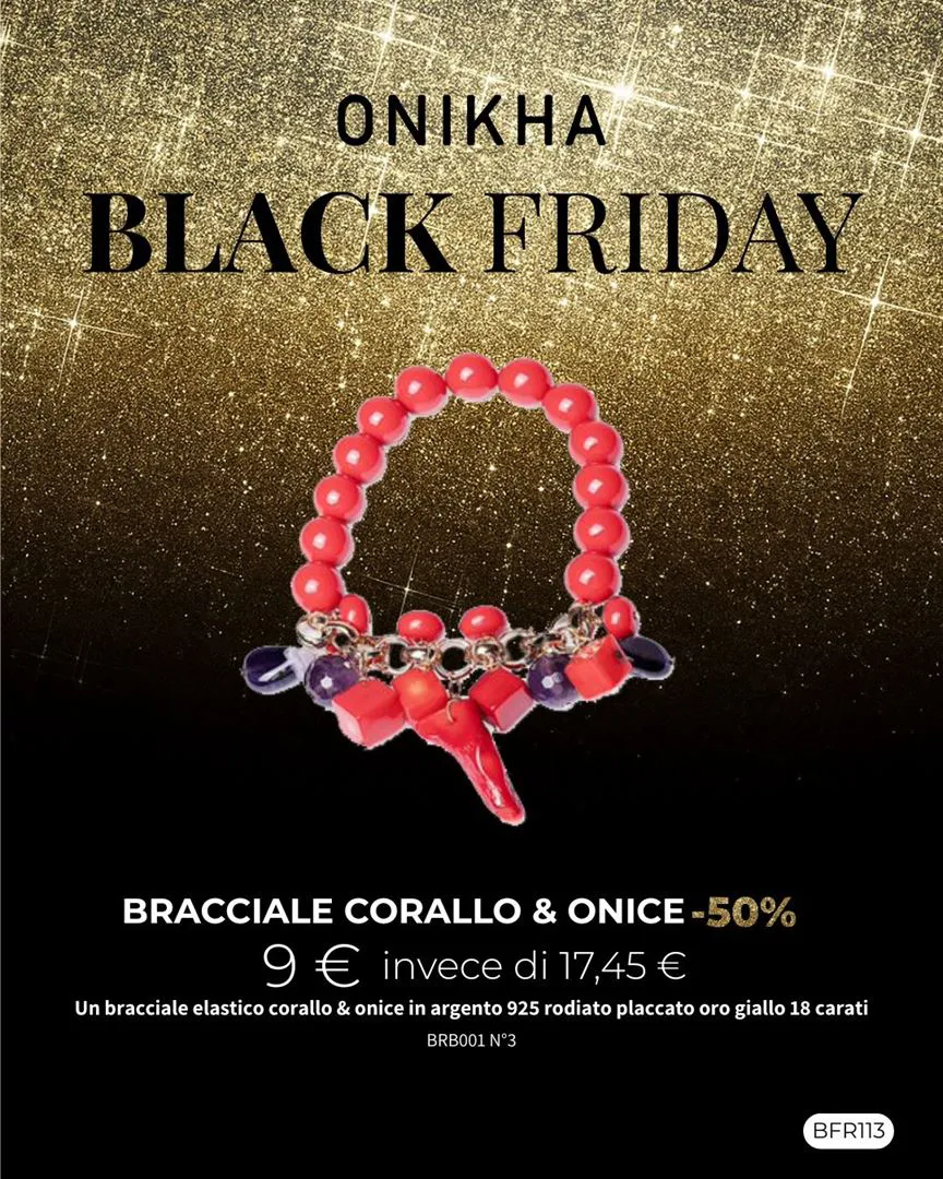 BRACCIALE CORALLO & ONICE