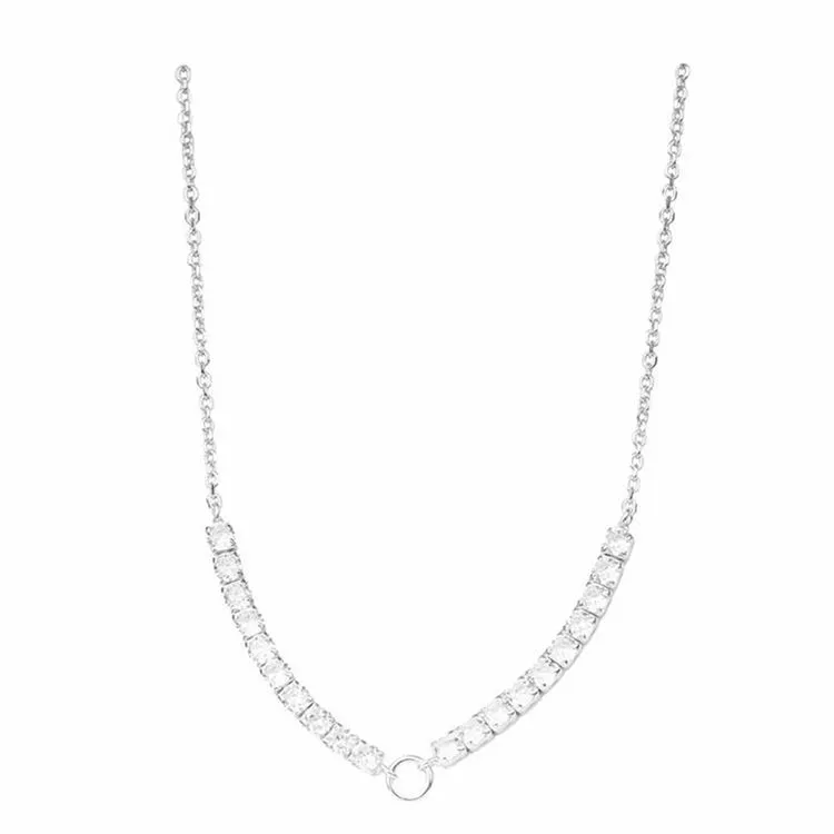 COLLIER ARGENT &  ZIRCONIUM