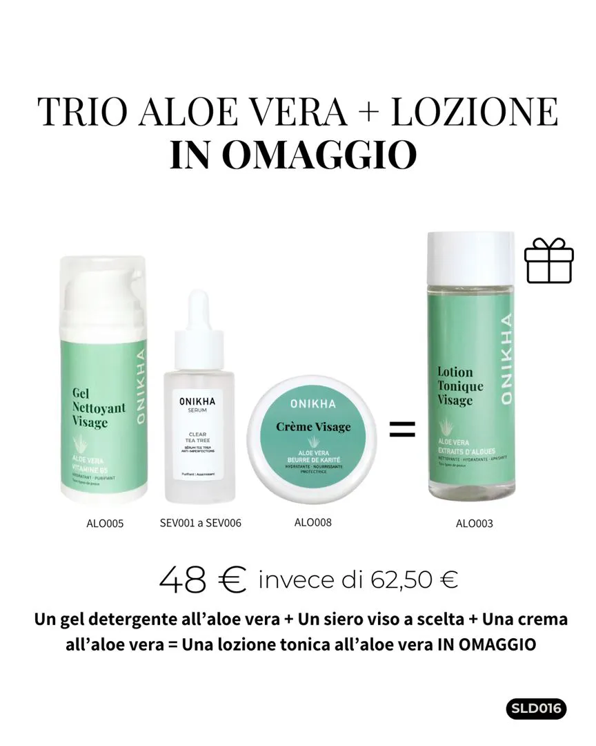TRIO ALOE VERA + LOZIONE IN OMAGGIO