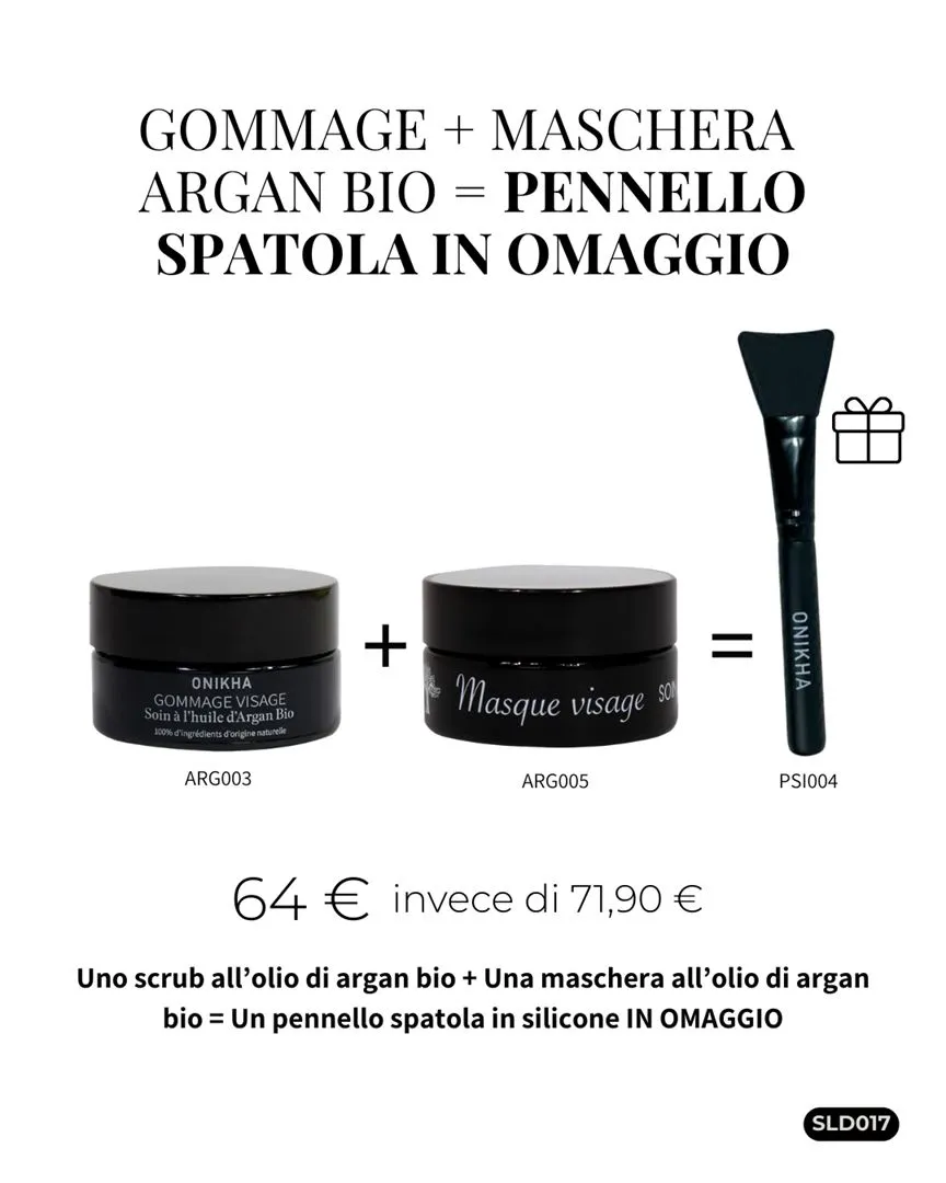 GOMMAGE + MASCHERA ALL&rsquo;OLIO DI ARGAN BIO
